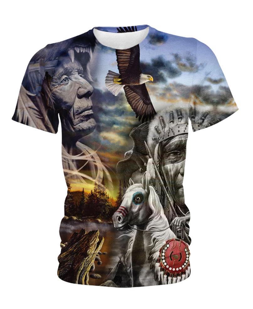 Native American White Horse Warrior