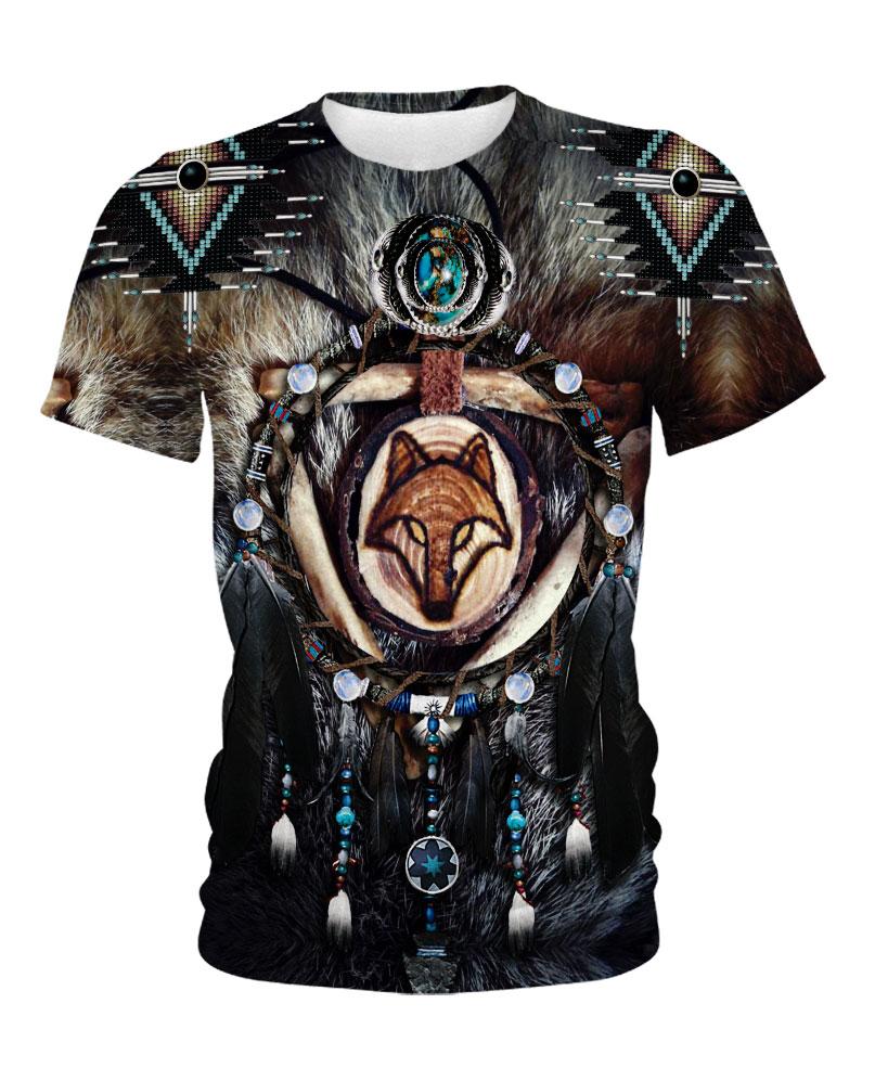 Native American Wolf And Bones
