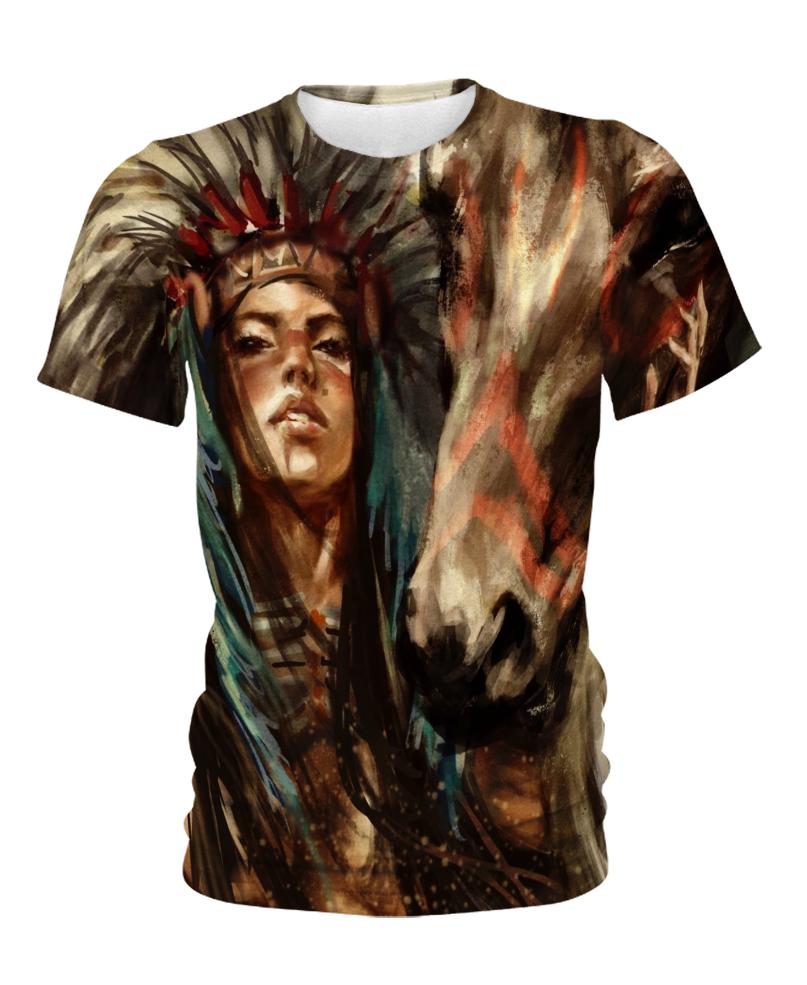 Native American Brown Chief Woman