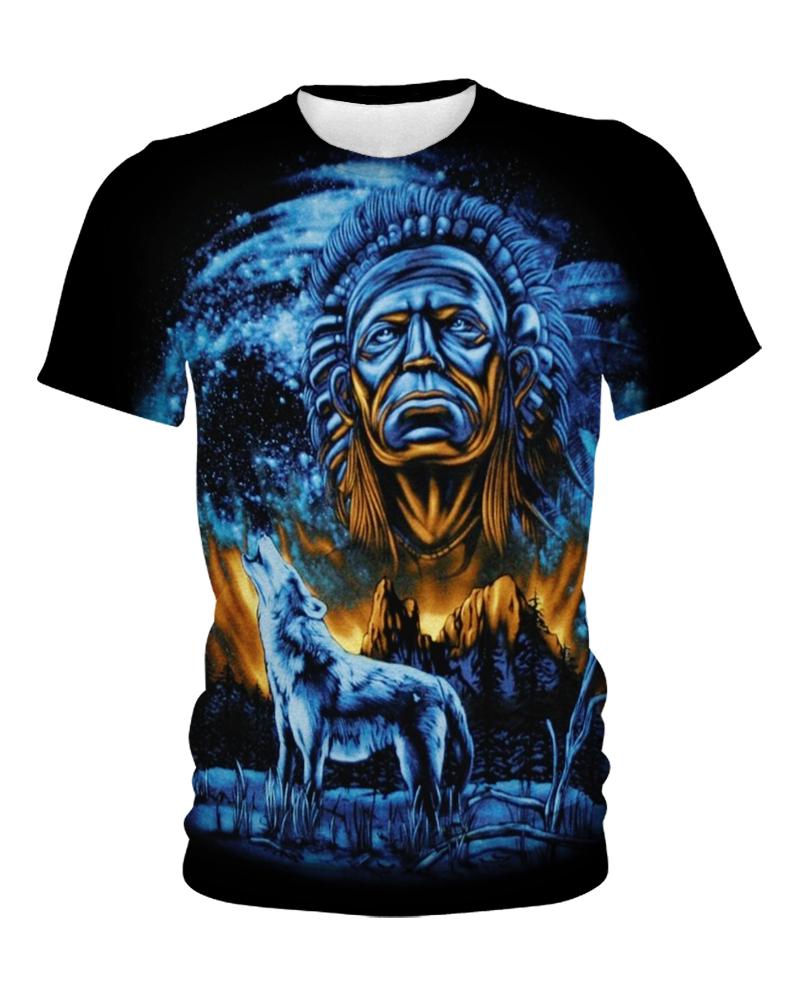 Native American Blue Wolf Leader