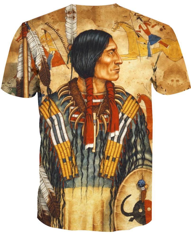 Native American Indian Chief Brown Backgroud