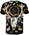 Native American Deer Skull Butterfly