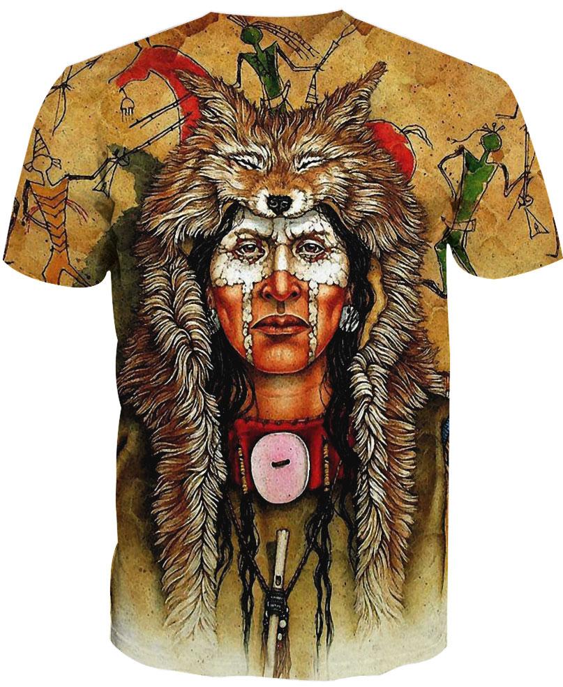 Native American Indian Chief With Tiger Hat