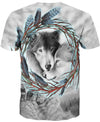 Native American Cute Couple Wolves