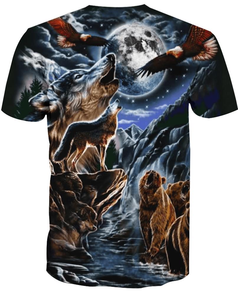 Native American Wolf Moon Eagle