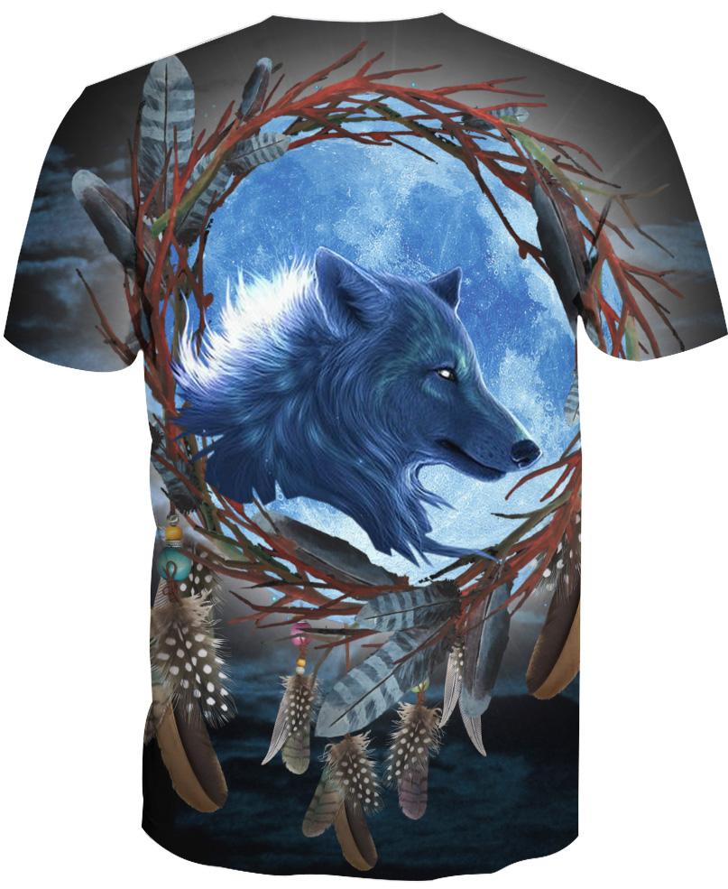 Native American Blue Single-Wolf Dream