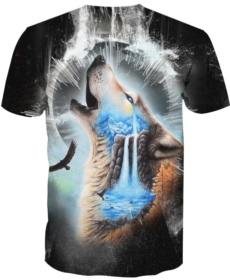 Native American Blue Nature & Wolf