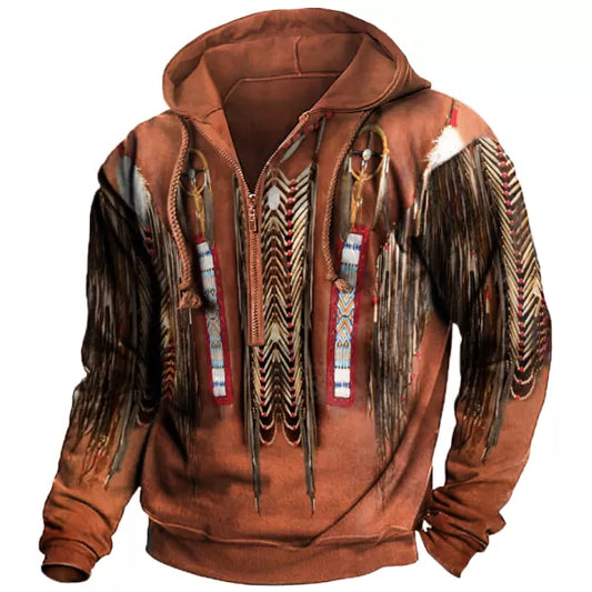 Native American Culture 3D Printed Zip Hoodie
