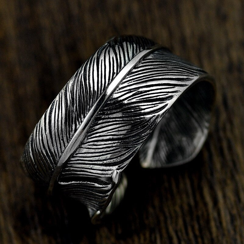 Feather with Eagle Ring