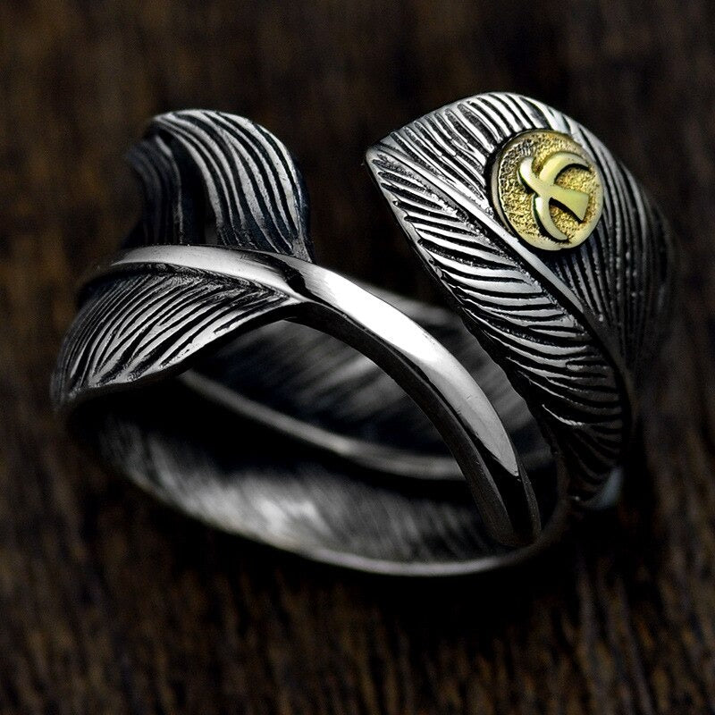 Feather with Eagle Ring