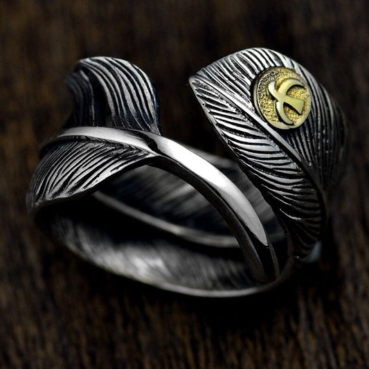 Feather with Eagle Ring