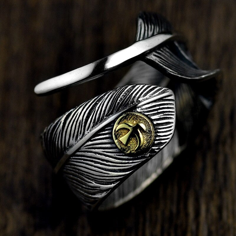 Feather with Eagle Ring