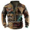 Native American Animal Pattern Tactical Shirt