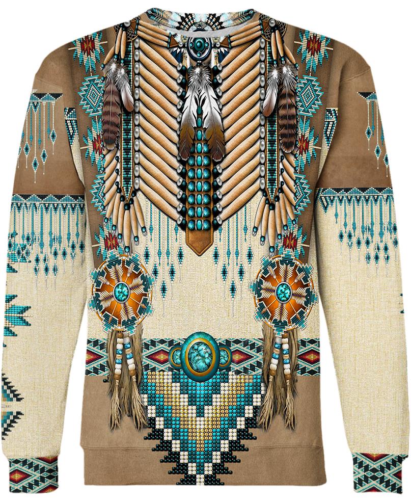 Native American Brown Blue