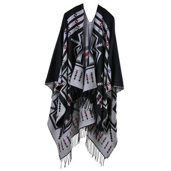 Native American Tribal Patterns Pancho Shawl
