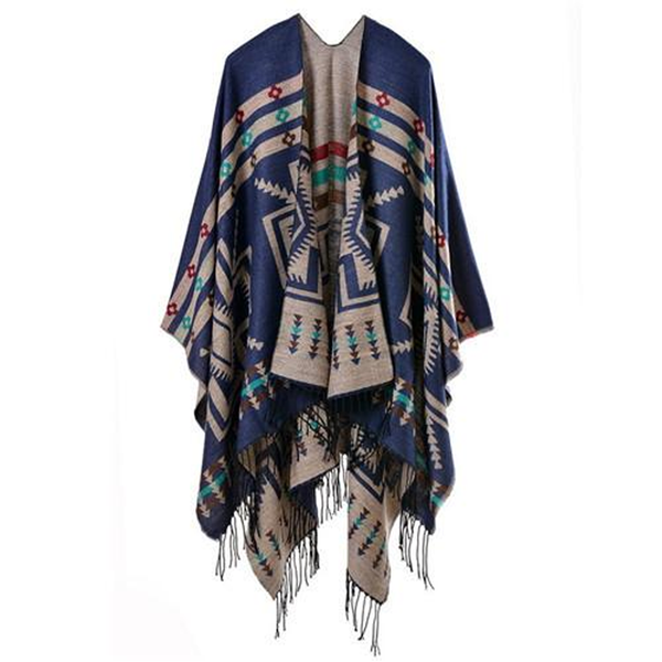 Native American Tribal Patterns Pancho Shawl