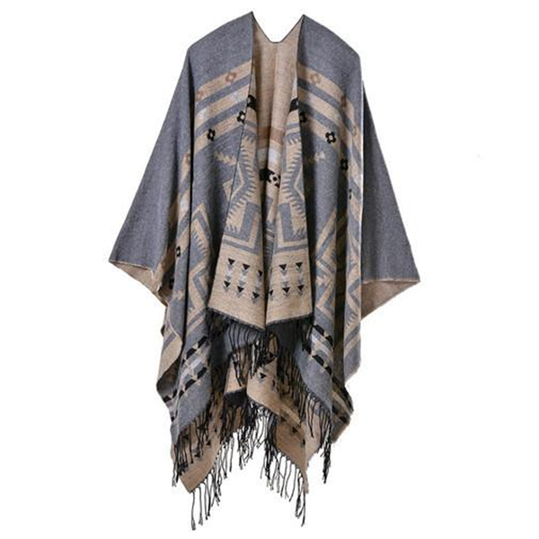 Native American Tribal Patterns Pancho Shawl