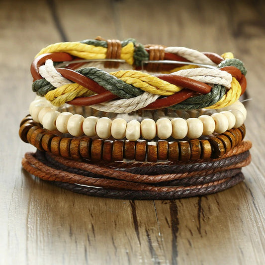 Braided Tribal Leather Bracelet - FREE