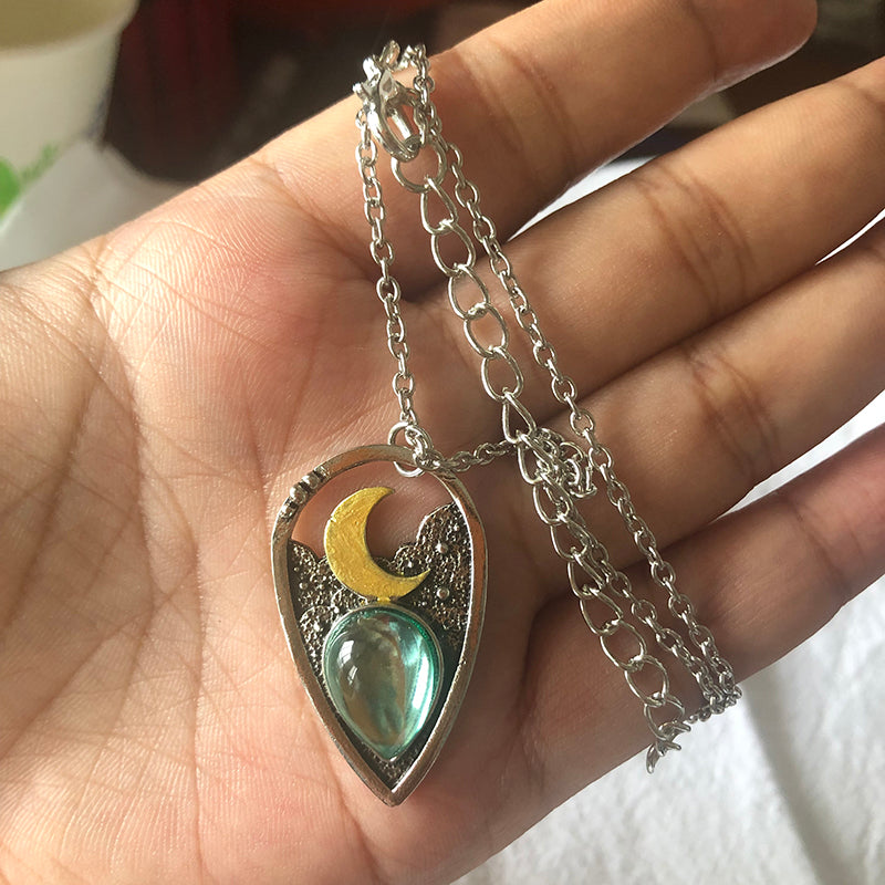Moon Stone Pendant Necklace