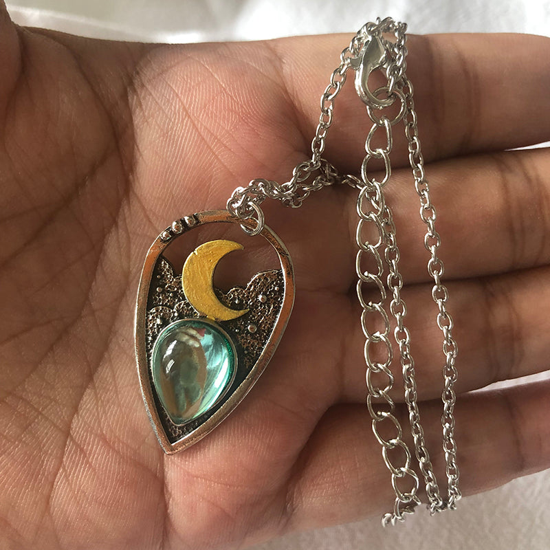 Moon Stone Pendant Necklace