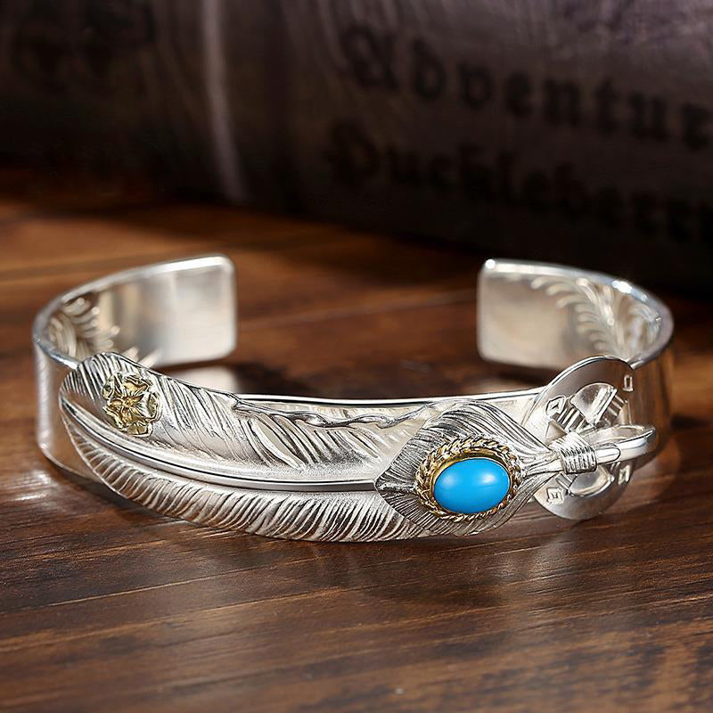 Feathered Turquoise Bracelet