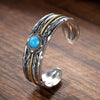 Double Feathered Turquoise Bracelet