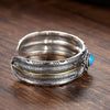 Double Feathered Turquoise Bracelet