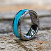 Silver Tungsten and Turquoise Ring