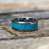 Silver Tungsten and Turquoise Ring