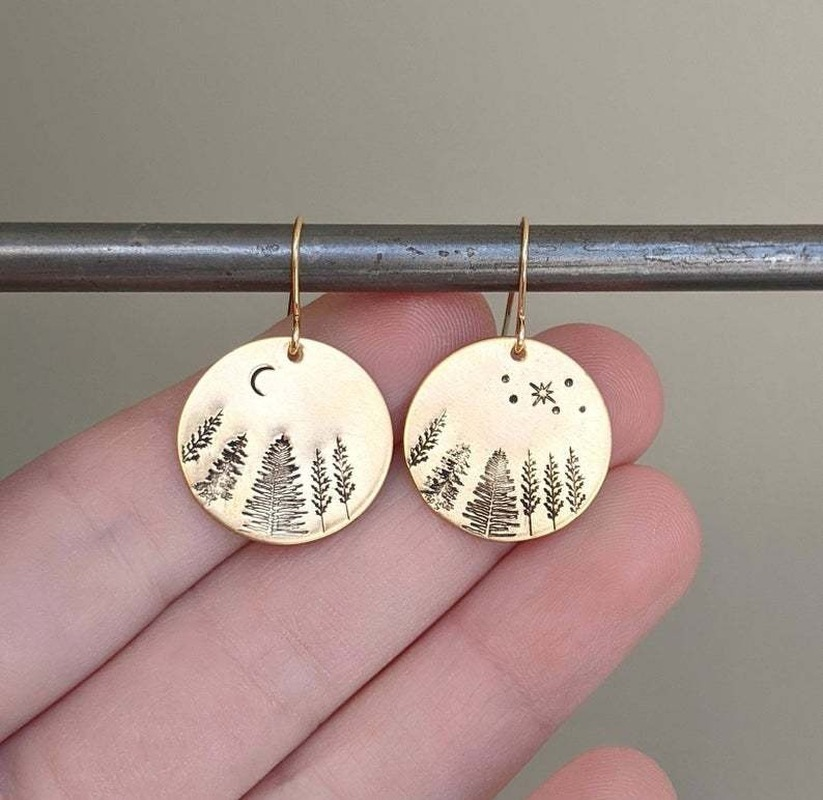 Tribal Moon and Stars Earrings