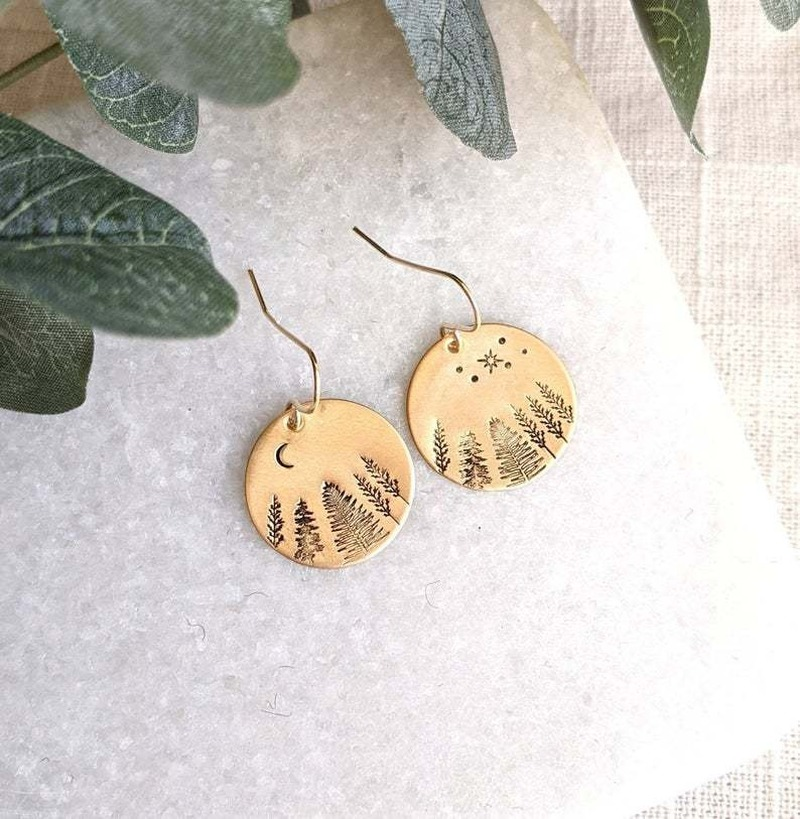 Tribal Moon and Stars Earrings