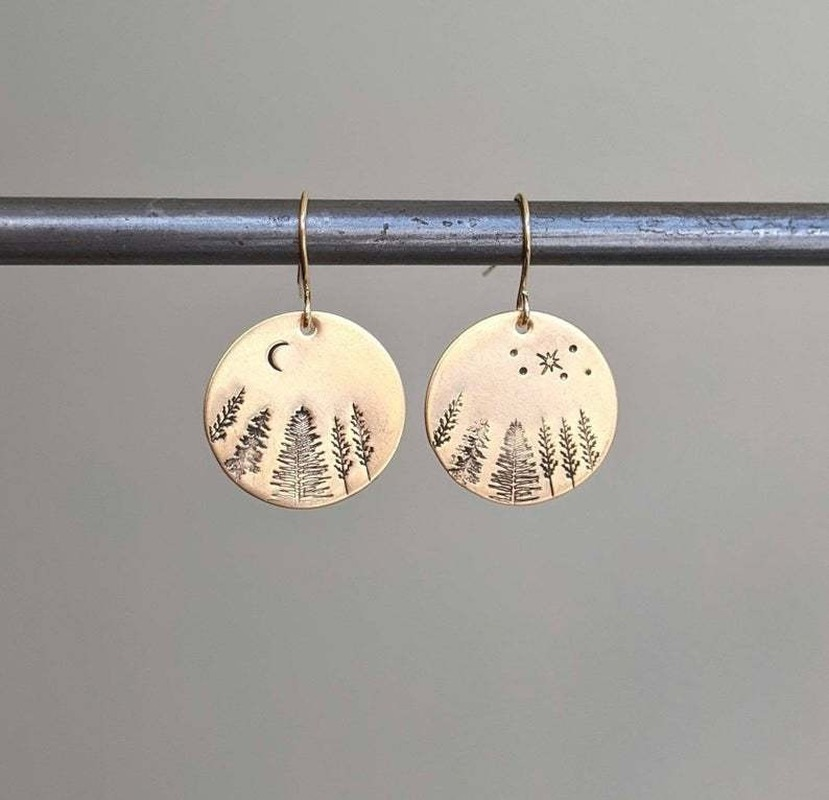 Tribal Moon and Stars Earrings