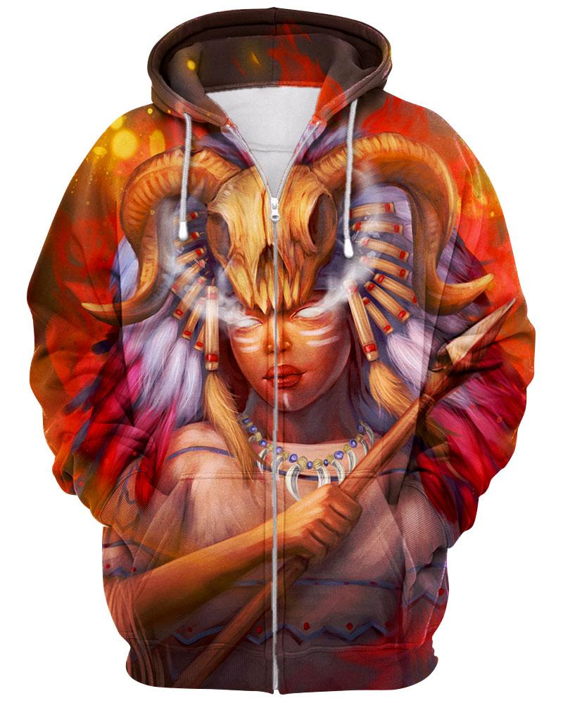 Native American Pride Skull Queen