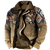 Men's Outdoor Ethnic Pattern Fleece Zipper Tactical Shirt Jacket