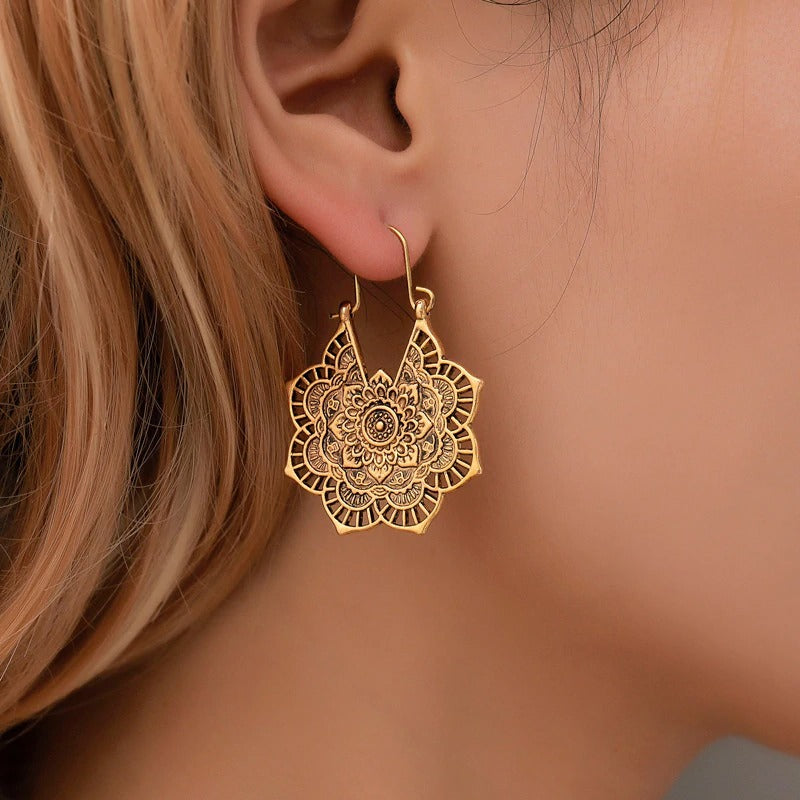Tribal Flower Earring