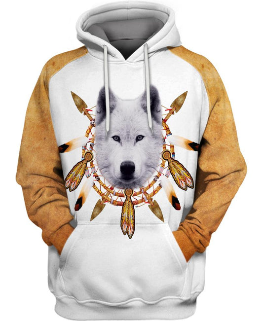 Native American White Wolf