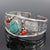 Antique Silver Color Leaf Red Blue Natural Stone Bracelet