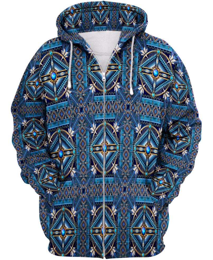 Native American Connecting Pattern Turquoise
