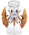 Native American White Wolf